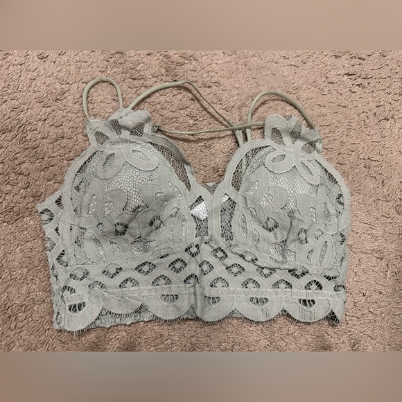 Zenana Outfitters Light Green Lace Bralette - Picture 1 of 4